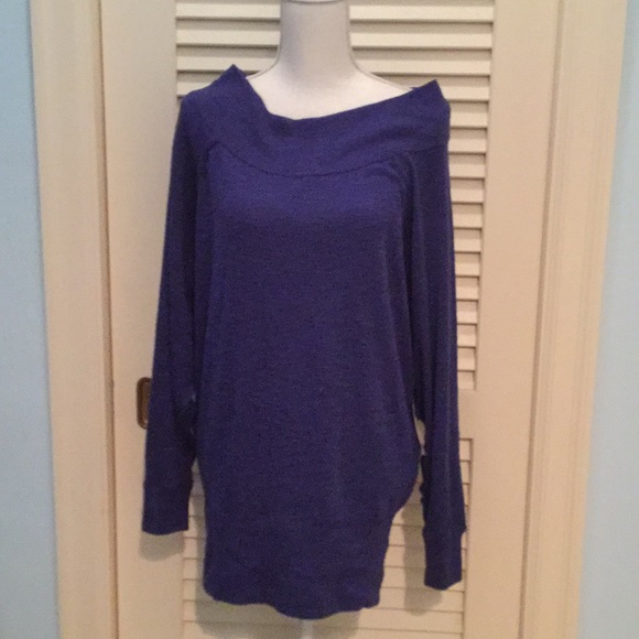 Free People Egyptian Blue Long Sleeved Top - Picture 1 of 4